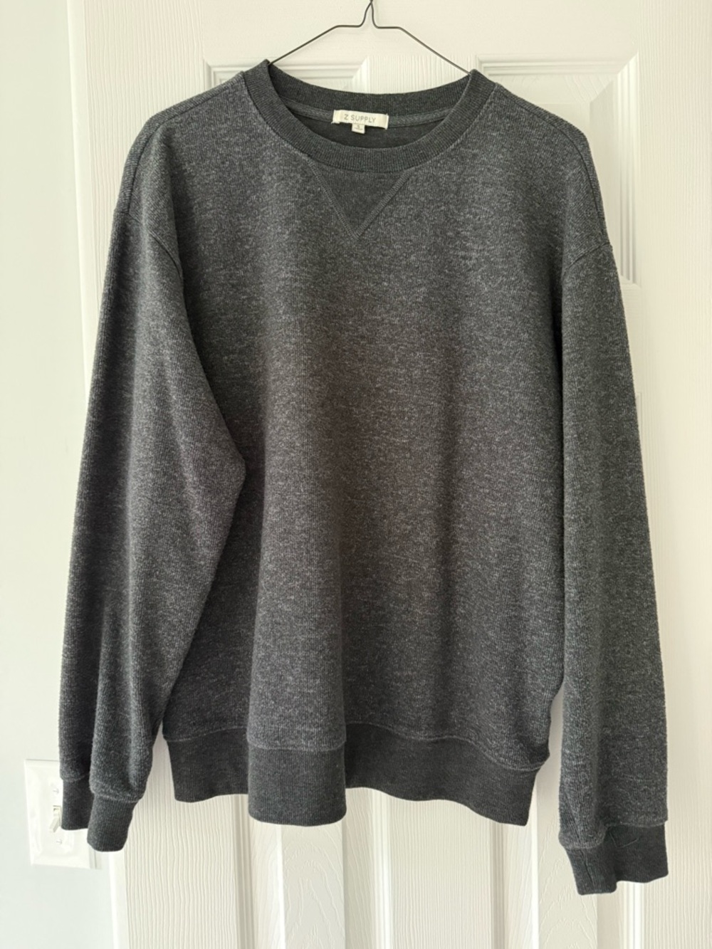 Z Supply Men’s Dark Gray Crewneck Sweatshirt